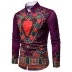 Long Sleeve African Print Shirt