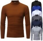 High Collar Slim Long Sleeved T-Shirt