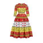 Robe de style africain à manches courtes pour femmes Jupe de mode