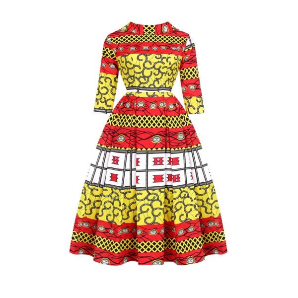 Robe de style africain à manches courtes pour femmes Jupe de mode