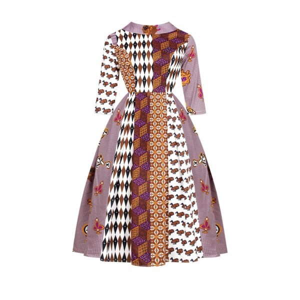 Robe de style africain à manches courtes pour femmes Jupe de mode