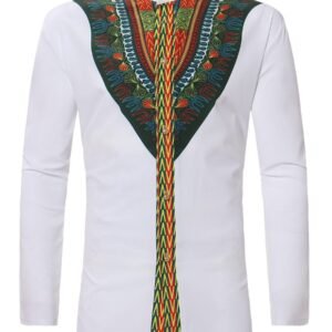 Chemise à manches longues à imprimé ethnique africain