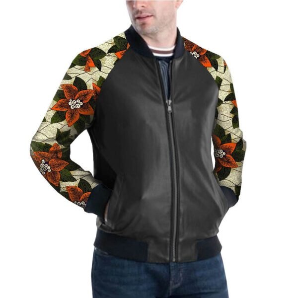 Explosive African Printing Export Batik Cotton Men'S Pu Jacket