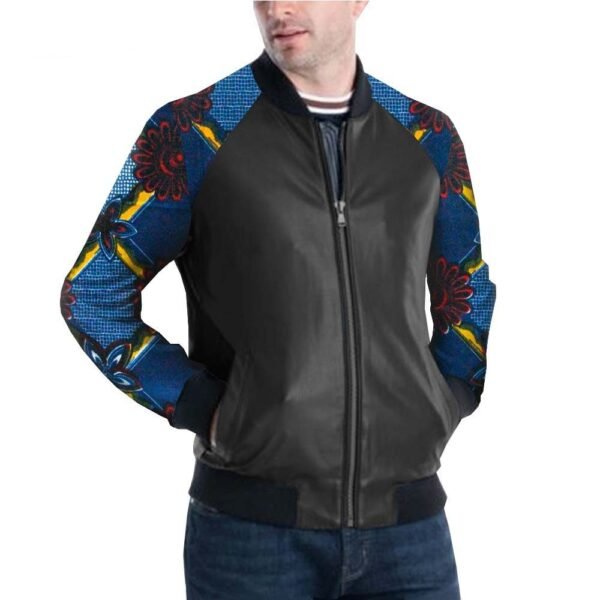 Explosive African Printing Export Batik Cotton Men'S Pu Jacket