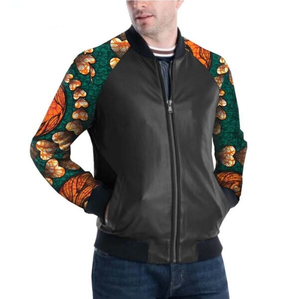 Explosive African Printing Export Batik Cotton Men'S Pu Jacket