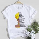 African Girl Fashion Explosive Head Women'S White Round Neck T-Shirt