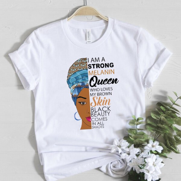 African Girl Fashion Explosive Head Women'S White Round Neck T-Shirt