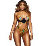 Maillot de bain 2 pièces imprimé tribal Bikini