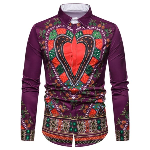 Long Sleeve African Print Shirt