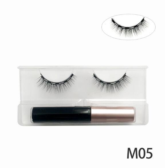 3D Nerz Magnetische Falsche Wimpern Wasserdicht + Eyeliner Makeup Set