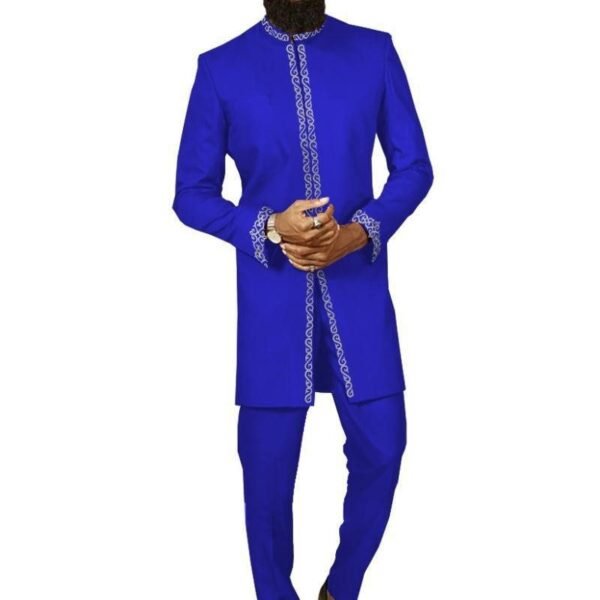 Costume homme simple, long, en coton imprimé africain