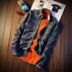 Men Autumn Winter Spring Plaid Flannel Shirts