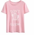 DON'T TOUGH ME Cactus T Shirt Women Casual Summer Tshirts