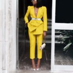 Long Sleeved Two Piece Suit With Belt