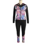 Plus Size 2 Pieces Set Print Hoodies Vogue Tracksuit