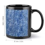 Black mug (printed on both sides / consistent pattern)