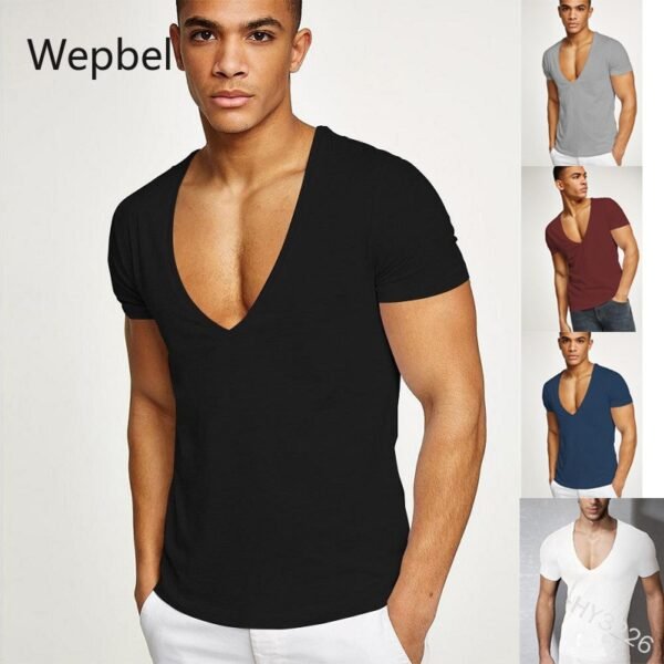 Deep V Short Sleeve T-shirt