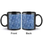 Mug noir (imprimé sur les deux faces / motif uniforme)