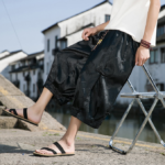 Chinese Style Ice Silk Beach Pants