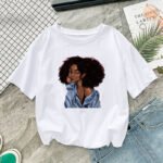 Afrikanisches Mädchen Print Kurzarm