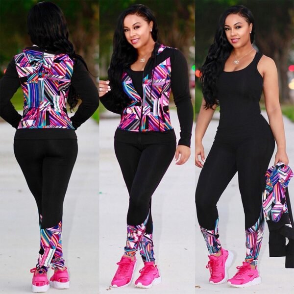 Plus Size 2 Pieces Set Print Hoodies Vogue Tracksuit