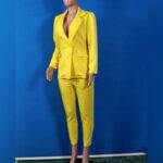 Long Sleeved Two Piece Suit With Belt