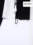 Ensemble deux pièces Femme Fashion Bow Front Cropped Knit Sweater and High Elastic Waist Midi Skirt Female Two Piece Sets