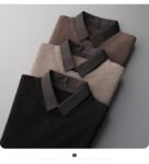 Fake Two-Piece Shirt Collar Knitted Sweater For Men
