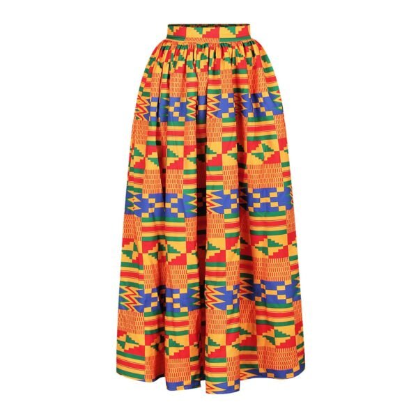 Printed African Style Women's Suit One-way Neck Top Split Skirt