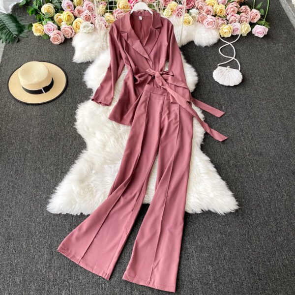 Two-Piece High Waist Casual Suit