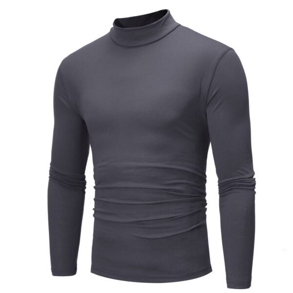 High Collar Slim Long Sleeved T-Shirt