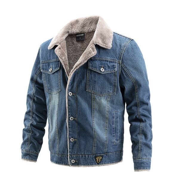 Manteau en peluche en denim