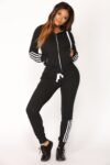 Plus Size Crop Hoodies Sweatshirt & Hosen Trainingsanzug Sets