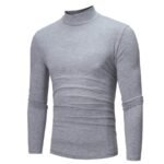 High Collar Slim Long Sleeved T-Shirt