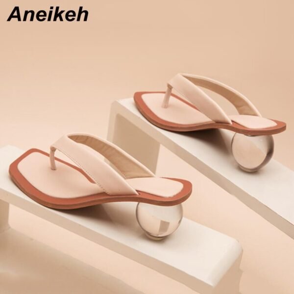 Transparent Round Heel Sandals