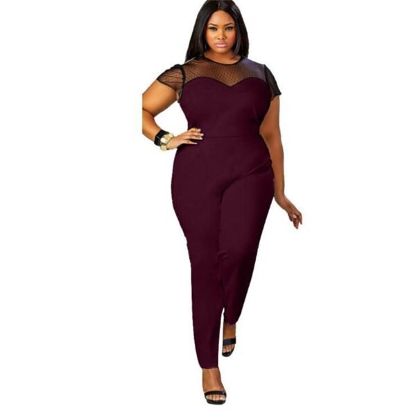 Big Size Casual Jumpsuit O-Neck