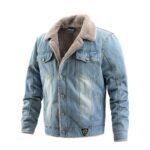 Manteau en peluche en denim