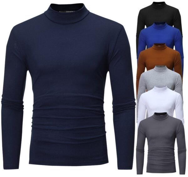 High Collar Slim Long Sleeved T-Shirt