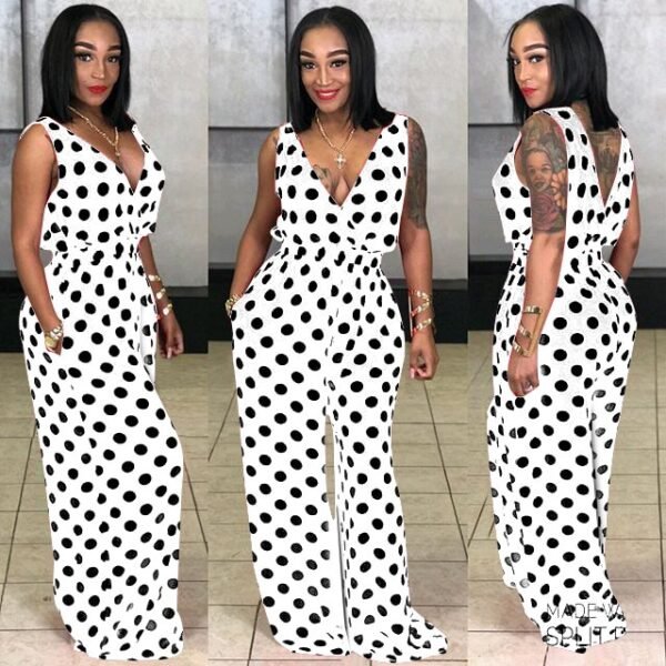 V-Ausschnitt Lose Plus Size Jumpsuits