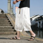 Chinese Style Ice Silk Beach Pants