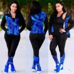 Plus Size 2 Pieces Set Print Hoodies Vogue Tracksuit