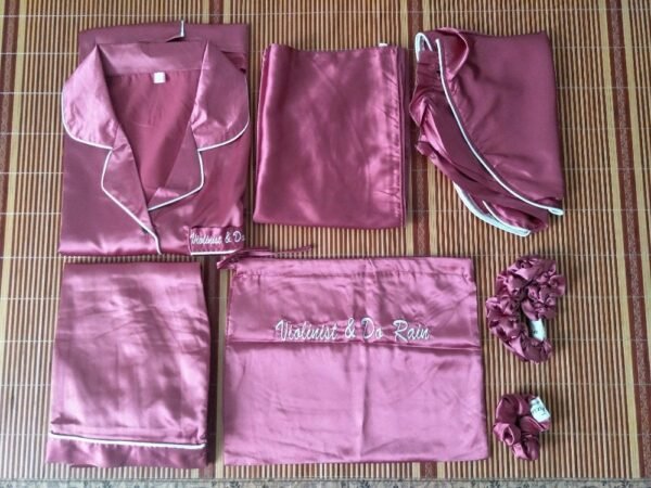 7 Pieces Silk Pajamas Sets