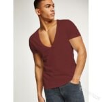 Deep V Short Sleeve T-shirt