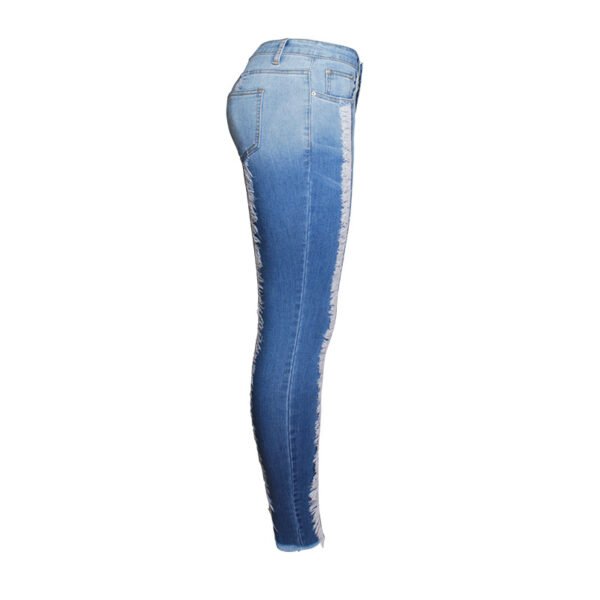 Slim Jeans mit Fransen (Größe 34-46)