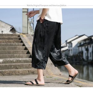 Chinese Style Ice Silk Beach Pants