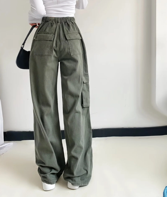 Korean style cargo oversize pants