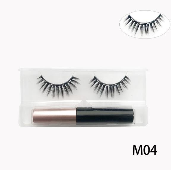 3D Mink Magnetic False Eyelashes Waterproof + Eyeliner Makeup set