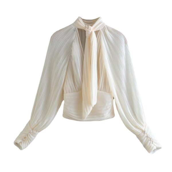 Autumn Elegant Pleated Shirt