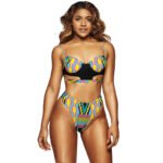 Maillot de bain 2 pièces imprimé tribal Bikini