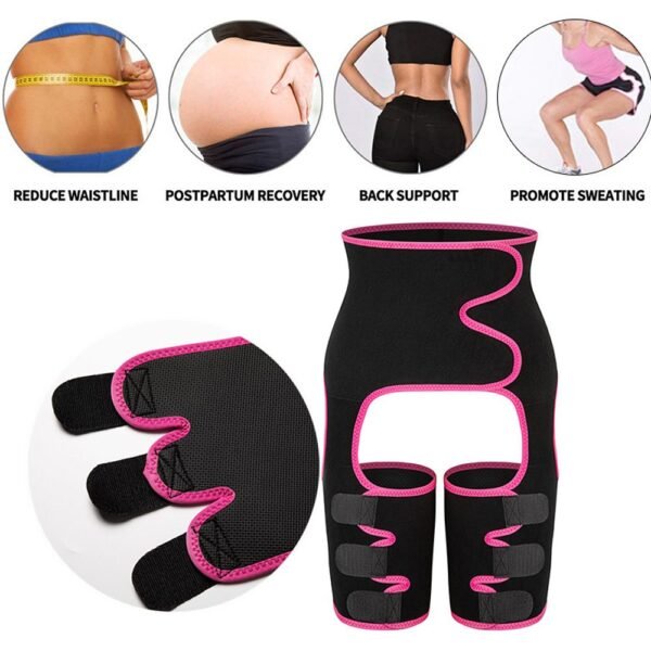 Schweiß hohe Taille Oberschenkel Trimmer Butt Lifter Shapewear Gürtel 3 in 1 verstellbaren Gürtel